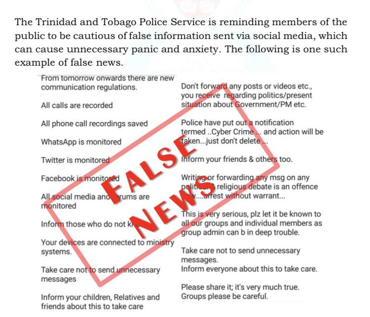 TTPS cautions against FAKE NEWS