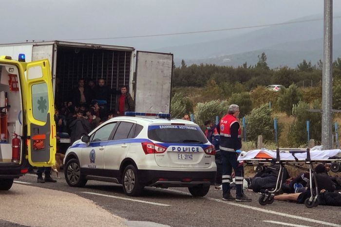 Police Find 41 Migrants Alive in Refrigerated Truck in Greece