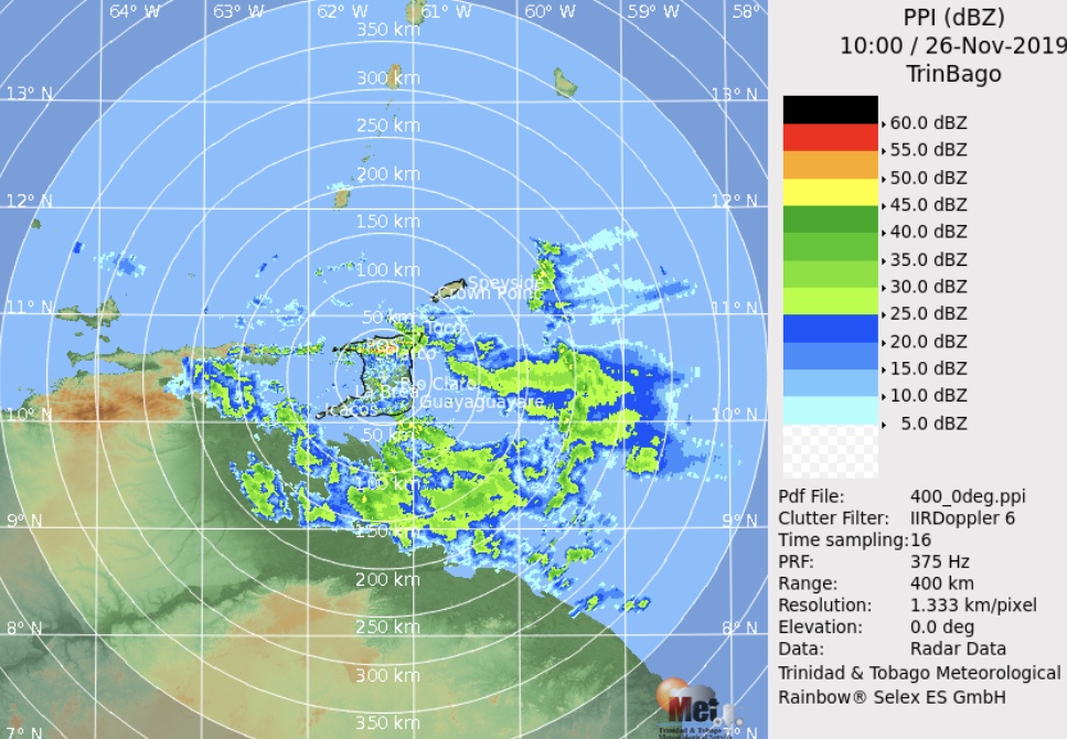 Yellow Alert-Tropical wave # 68 moving across T&T