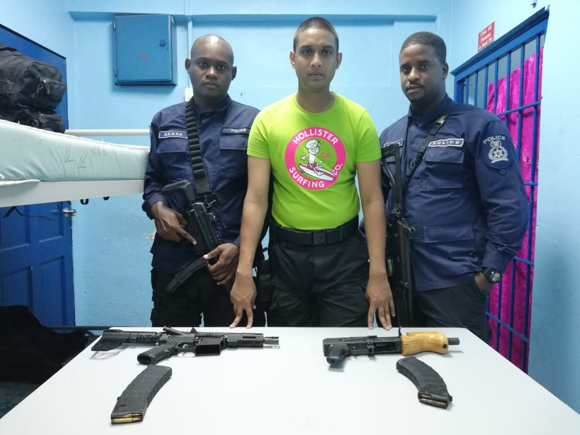 2 assault rifles, ammo recovered in Malick