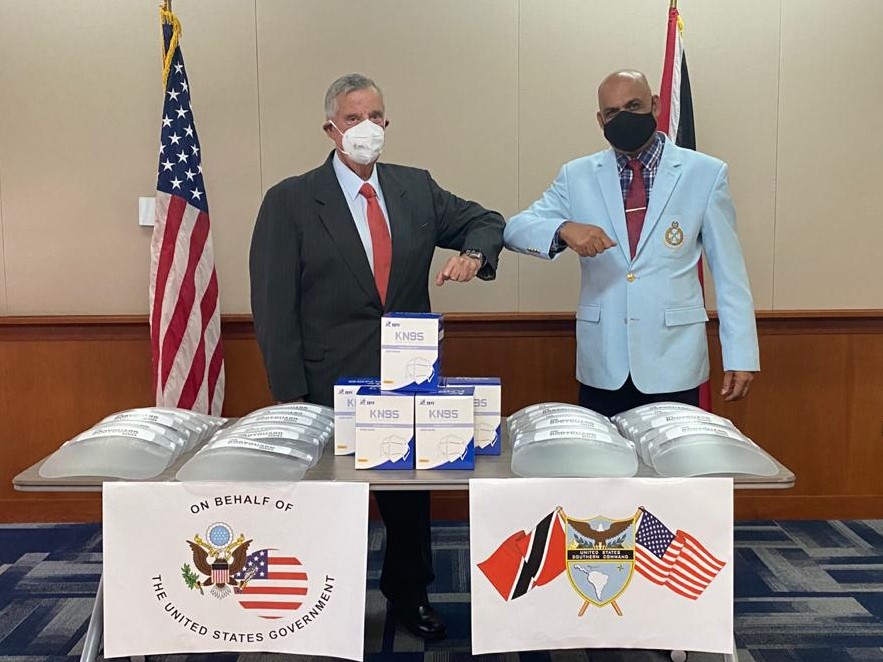 U.S. Donates Face Masks and Shields to the T&T Prisons