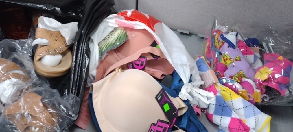 Man arrested with lingerie, women’s shoes and bookbags