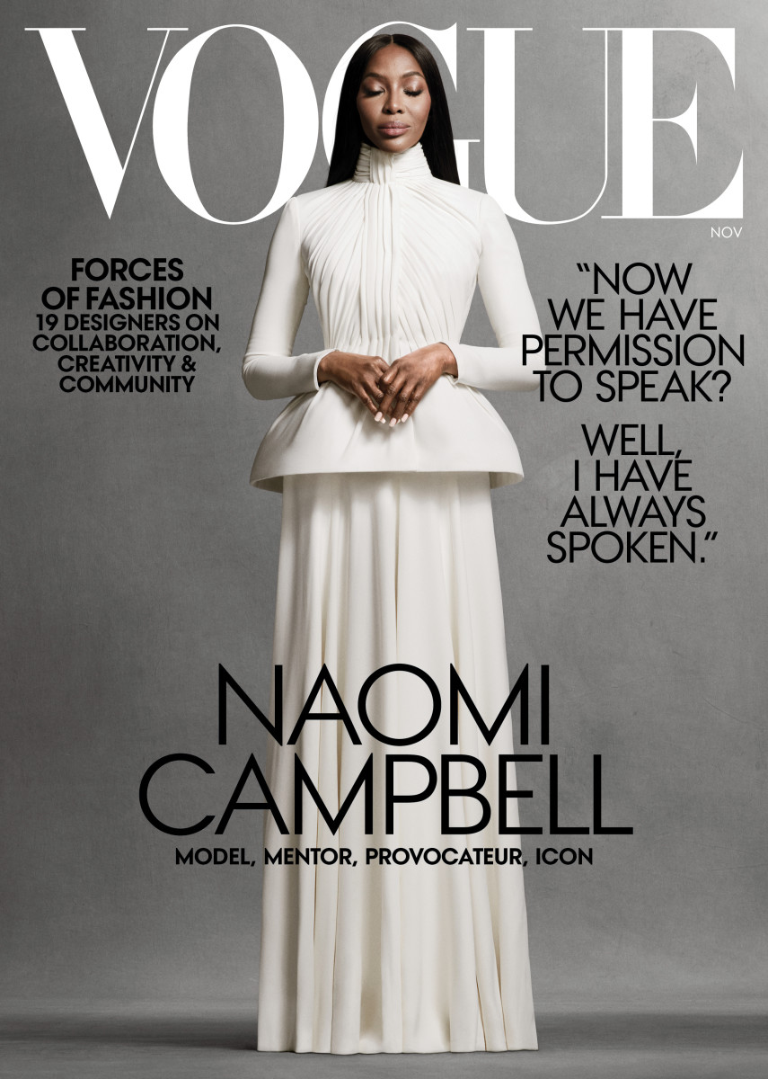 British Supermodel Naomi Campbell Covers Vogue