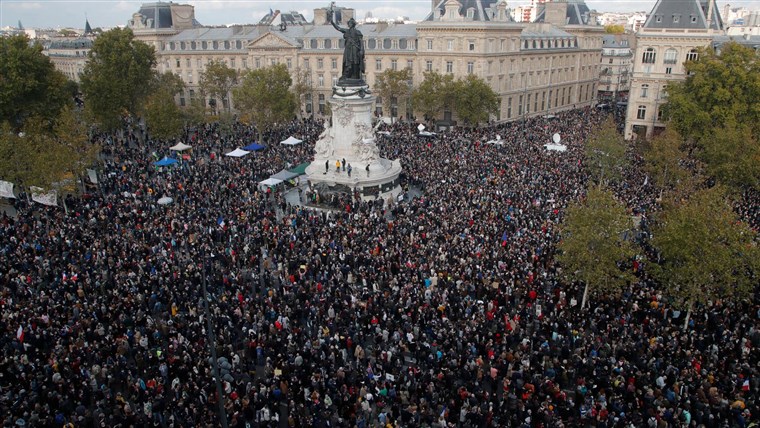 France Holds Defiant Protests After Beheaded Murder of Teacher
