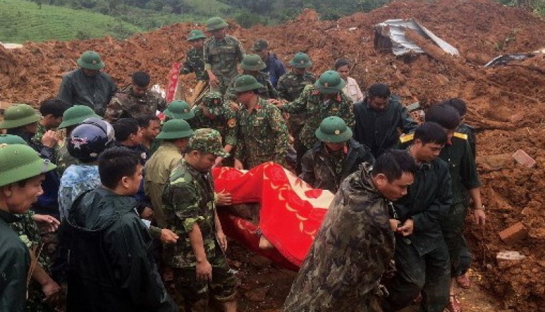 Soldiers buried following major landslide in Vietnam