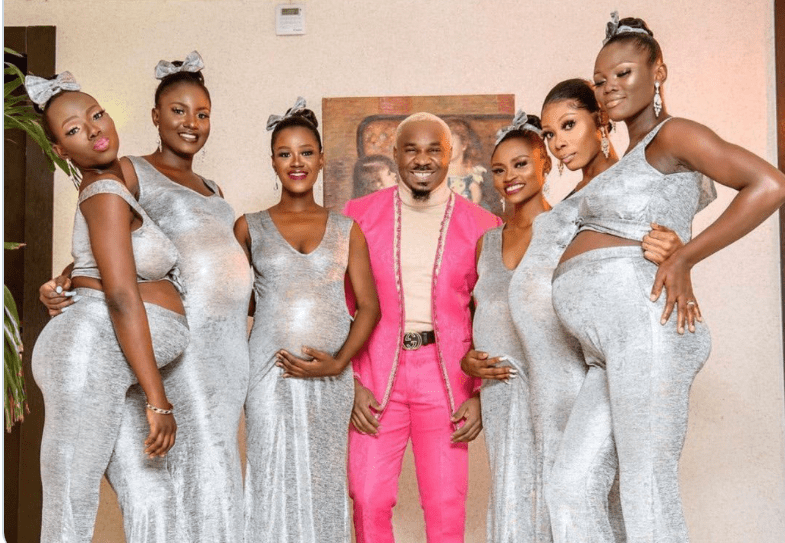 “Buh A A”: African Man Hosts Baby Shower For His 6 Pregnant Girlfriends