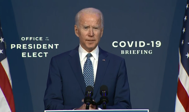 Biden says US facing a dark winter as he unveiled Covid plans