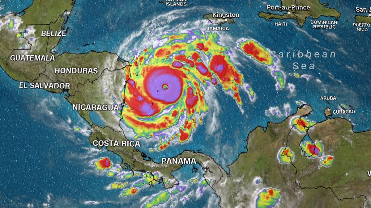 Hurricane Iota Explosively Intensifies to Category 5 as it Bears Down on Nicaragua