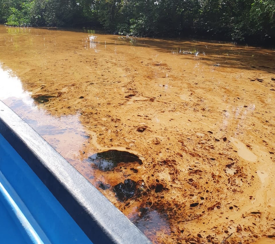 Oil leak at Godineau River yet to be cleared; bad weather hampering efforts