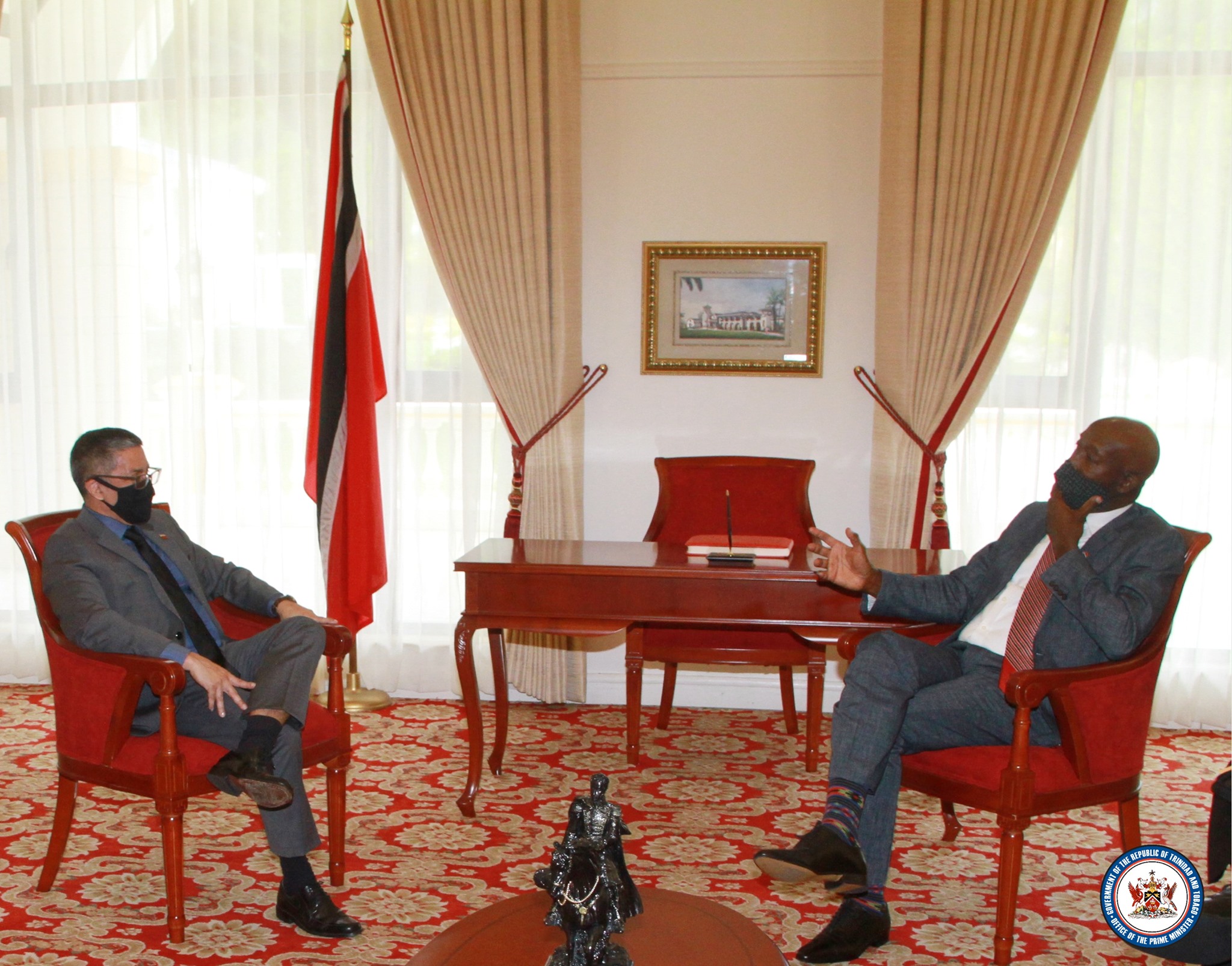 Dr Rowley discusses immigration and COVID-19 with the Venezuela Ambassador