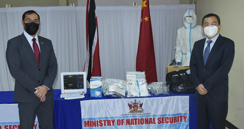 National Security Minister receives PPE gear donation from China
