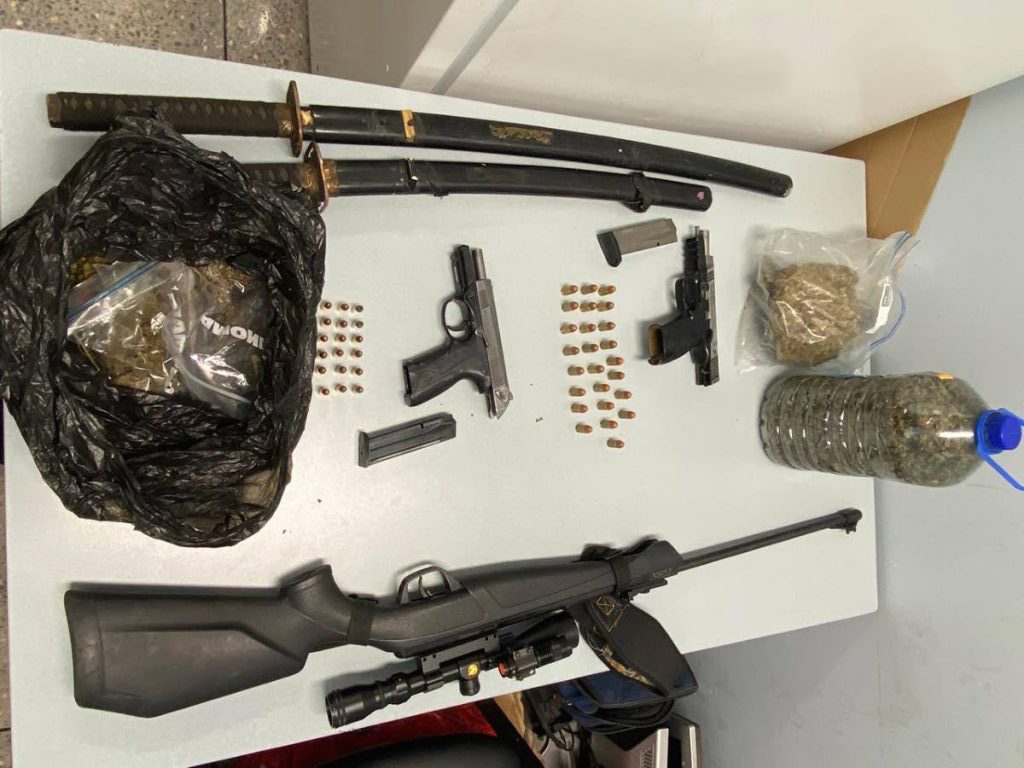 Two Samurai swords among weapons and weed seized by NDTF
