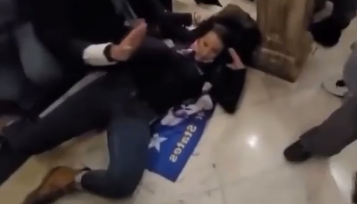 Graphic video of woman shot inside Capital building