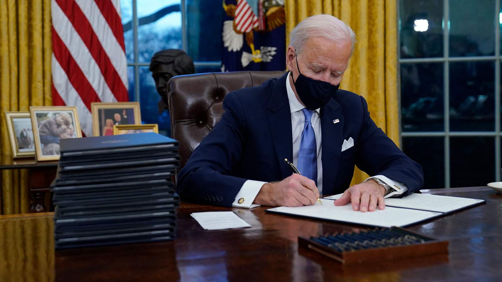 US President Joe Biden Signs First Executive Orders