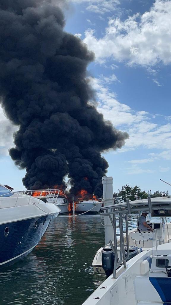 Major fire at Chaguaramas Yacht Club