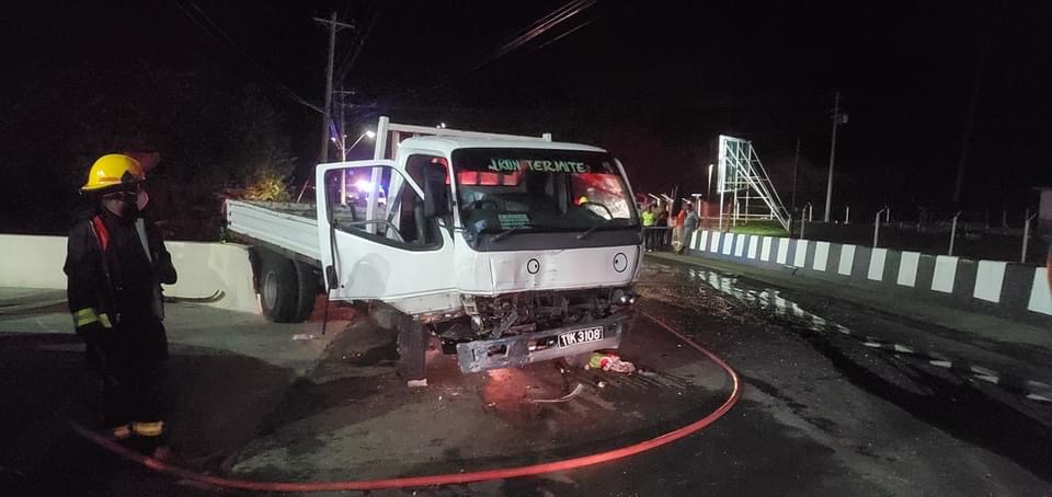 Three vehicle smash up in Tobago