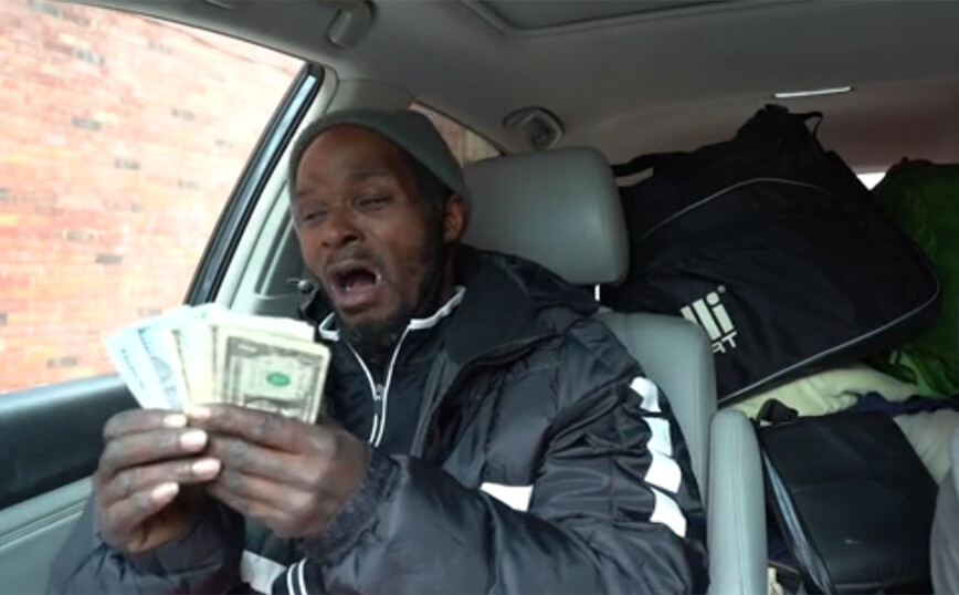 WATCH: Homeless Man Cries After Receiving $17,000 in Donated Cash
