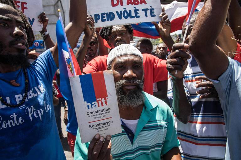Haitians March For Constitution and to Remove President Moise