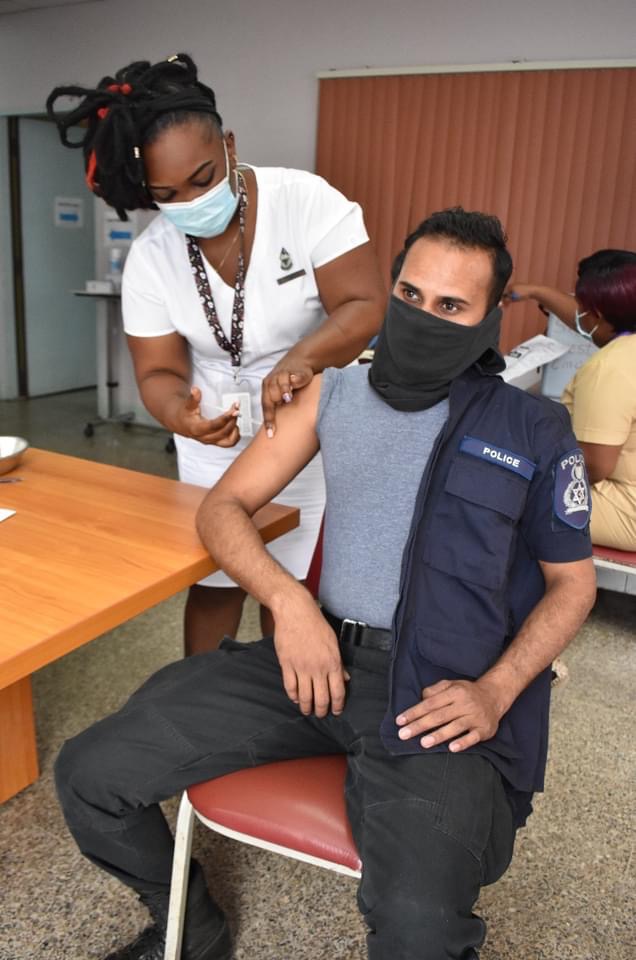 Members of the TTPS continue to get vaccinated