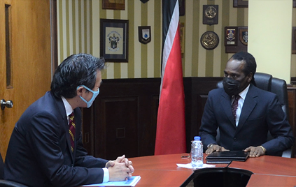 Minister Hinds met with Japan Ambassador on forensic investigations