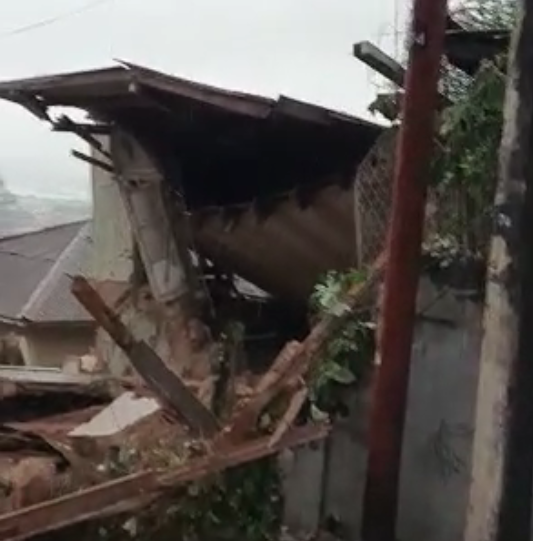 WATCH: Laventille church collapses in heavy rain
