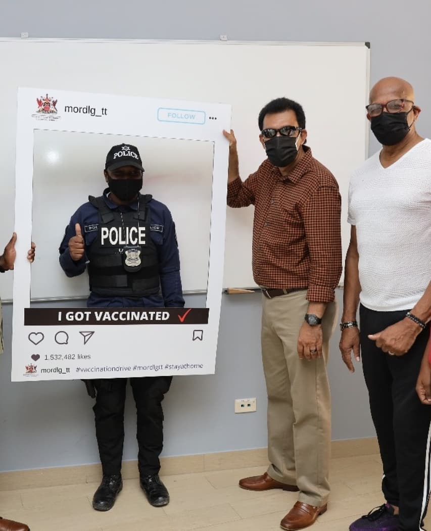 Hosein encouraging municipal cops and regional corporation staff to get vaccinated