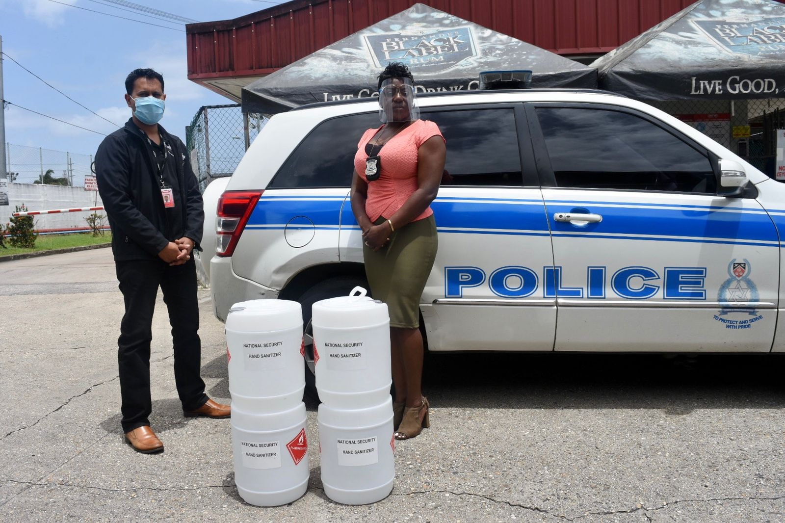 TTPS receives hand sanitizers from Angostura