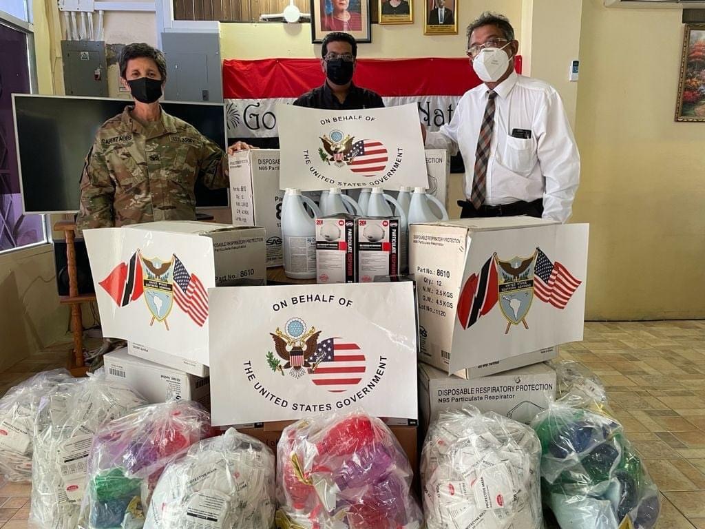 U.S. Embassy donates N95 masks to Mayaro COVID-19 Task Force