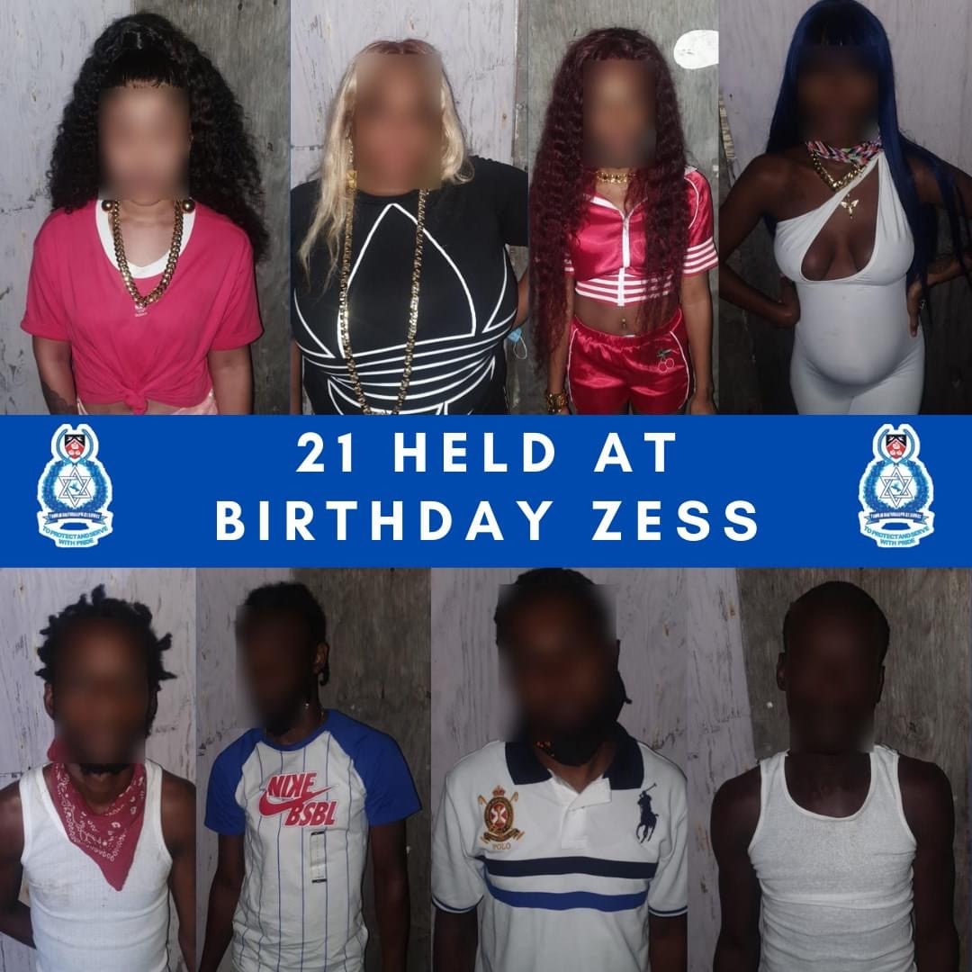 21 arrested at ‘Birthday Zess’ party in Sea Lots – female gang leader also held