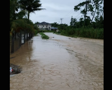 Flooding in several parts of South Trinidad