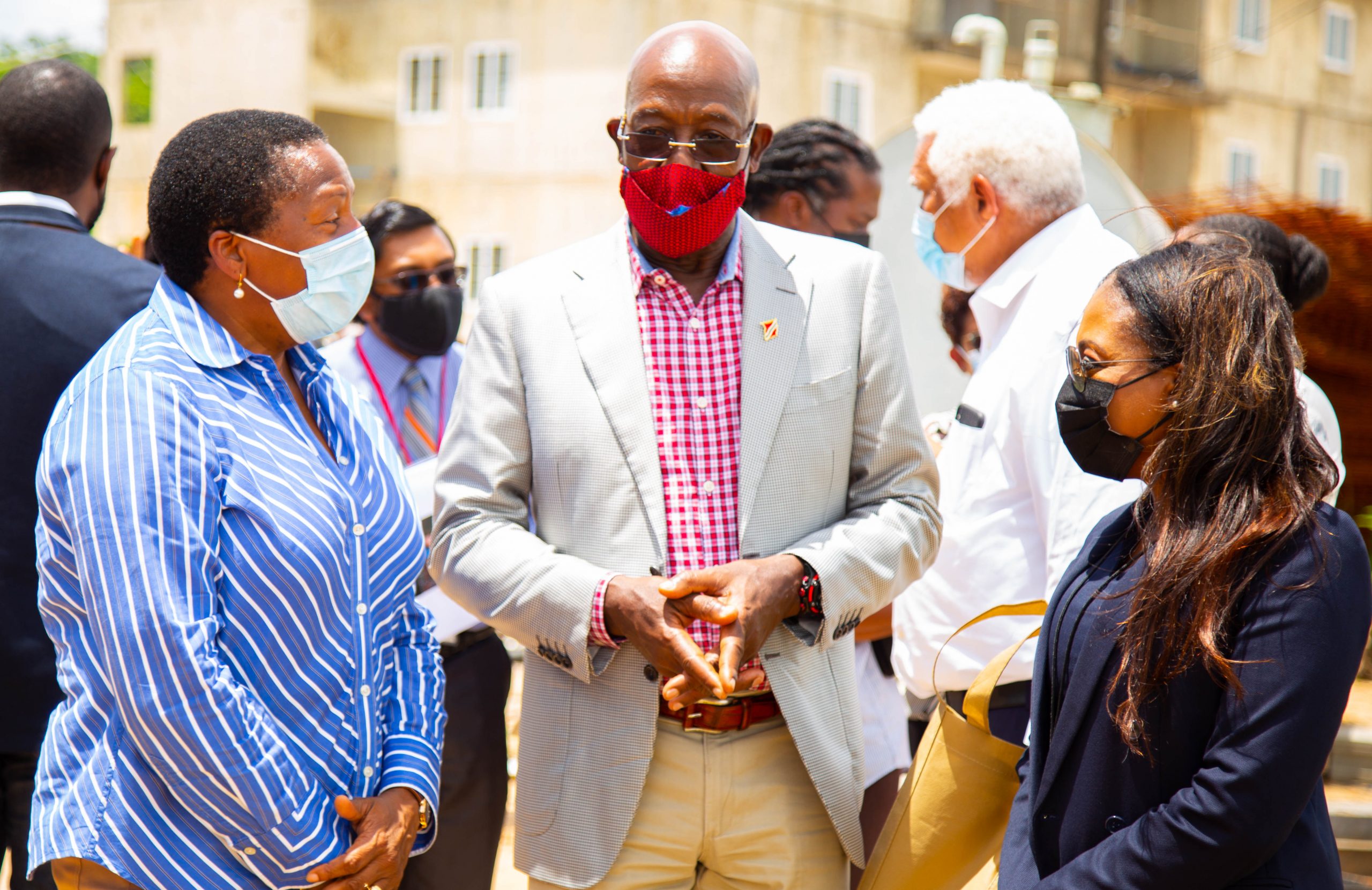 Prime Minister, Dr Keith Rowley, Views HDC’s Construction Site At Arouca