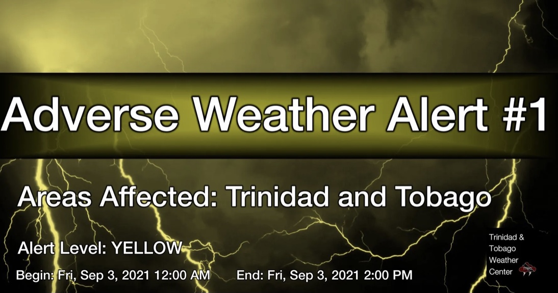 Adverse weather alert issued for T&T-Expect thunderstorms and high winds
