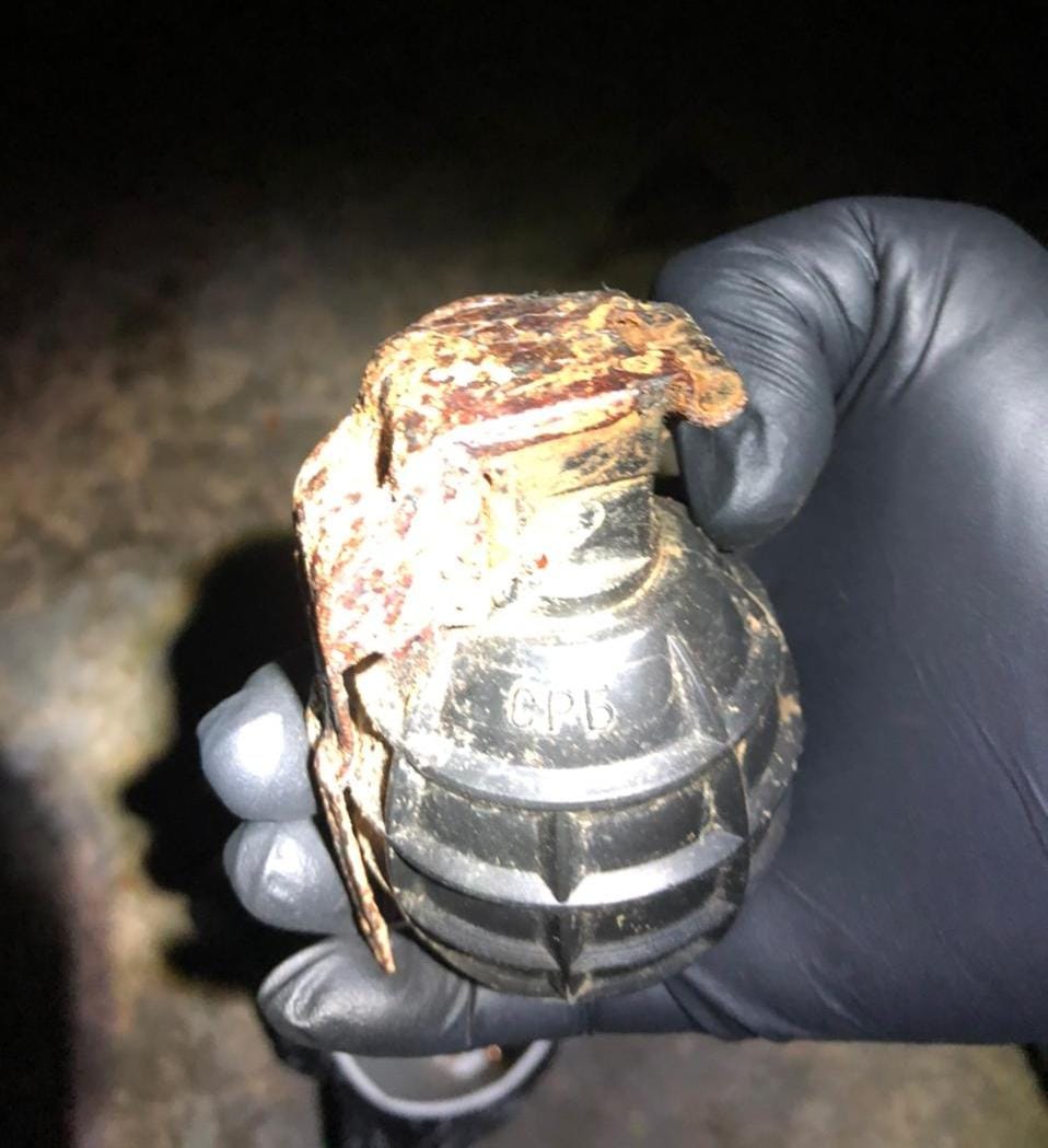 Hand Grenade And Ammunition Seized During Search Warrant, Two Persons Held in Tunapuna.