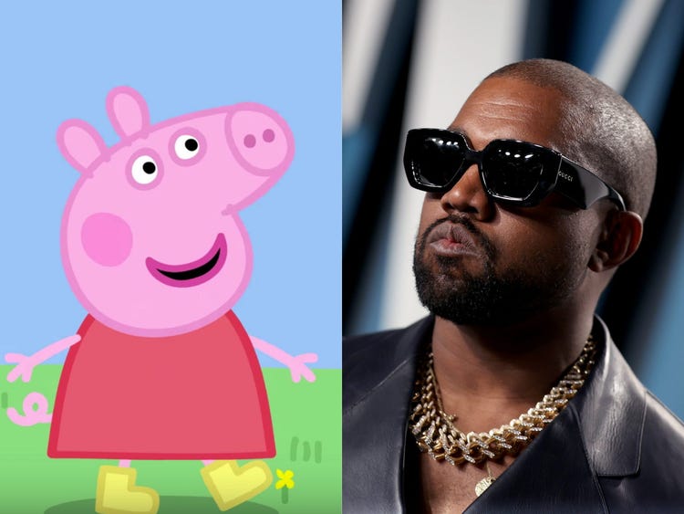 Kanye West gets ‘shaded’ by Peppa Pig over his album’s poor review