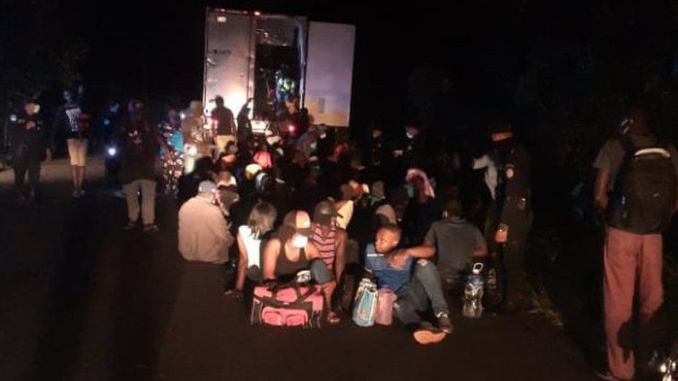Guatemala police free 126 migrants from abandoned container