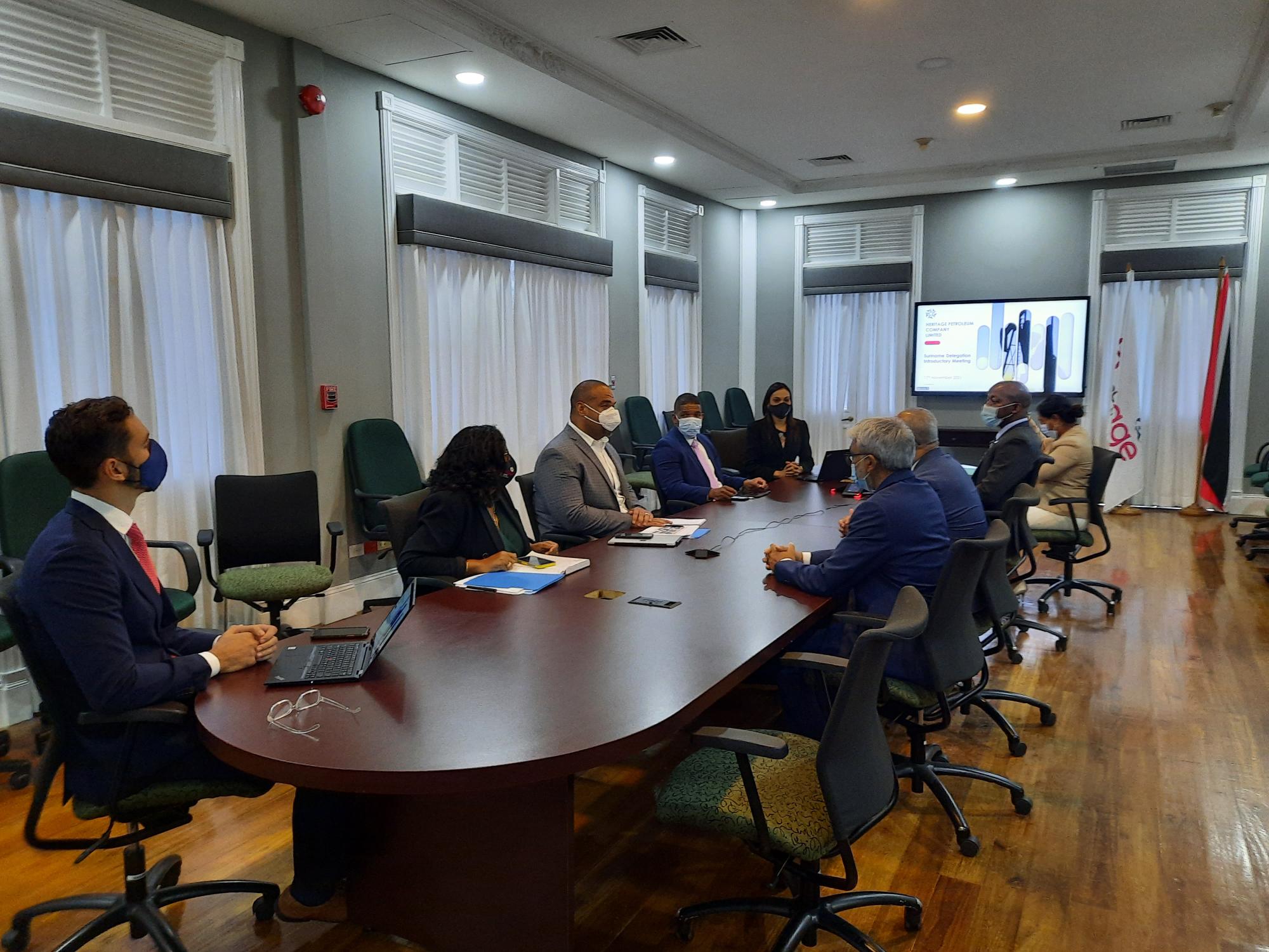 Heritage and Suriname’s National Oil Company Explore Partnering Opportunities