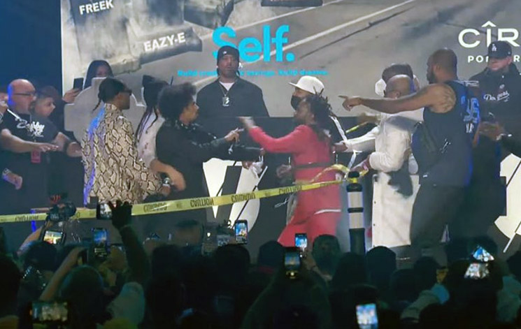 Fight breaks out between Bone Thugs-N-Harmony and Three 6 Mafia during Verzuz