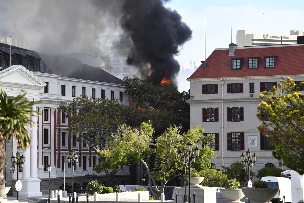 Fire ravages South Africa’s parliament building