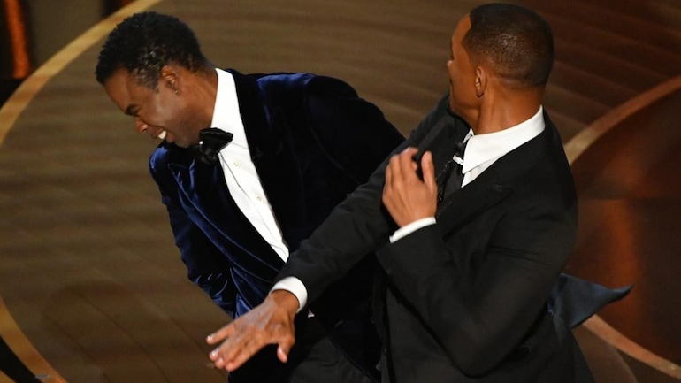 Will Smith smacks Chris Rock in the face over joke about Jada’s bald head