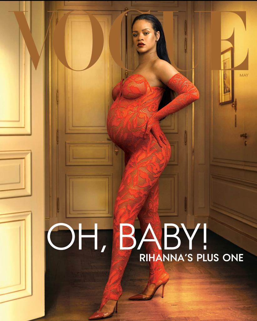 Rihanna’s belly bump graces Vouge cover story