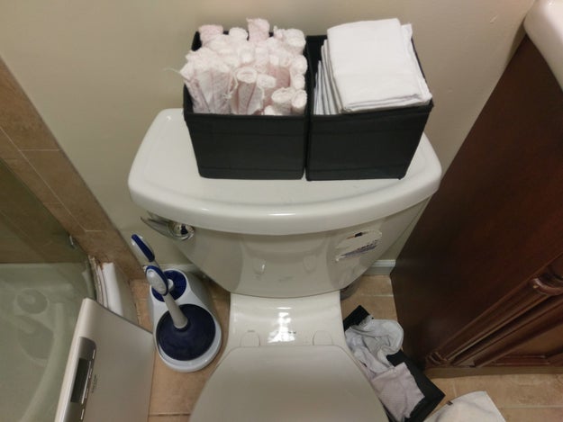 Mother uses her baby’s stained clothes as reusable toilet tissue