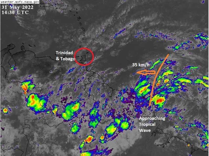 Met office tracking approaching tropical wave