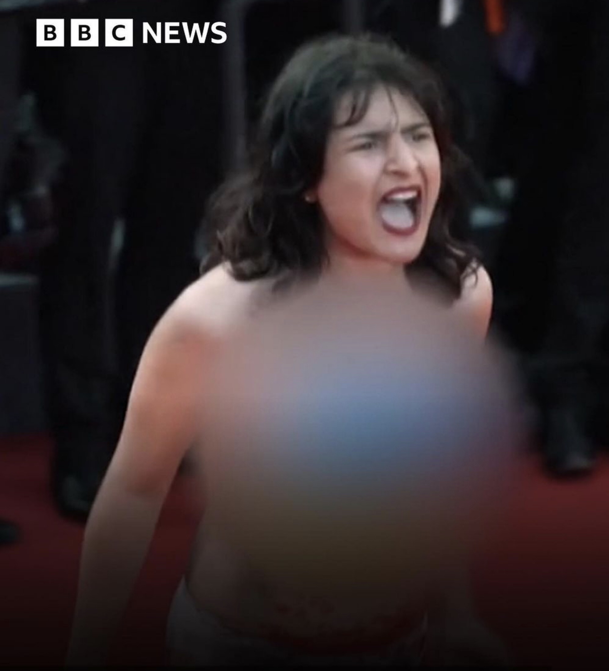 Topless woman crashed the Cannes Film Festival