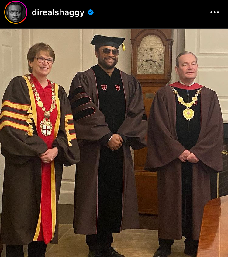 Shaggy receives honorary doctorate from Brown University in the U.S
