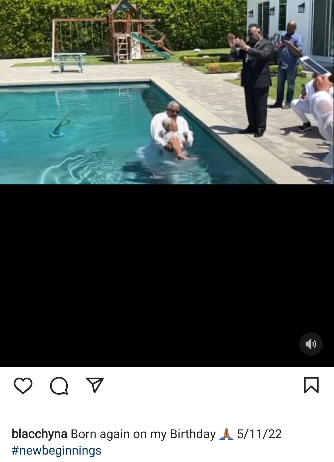 Former stripper, Blac Chyna got baptized on her birthday