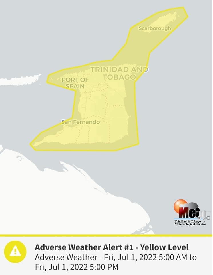 Adverse Weather Alert #1 – Yellow Level in effect from Friday