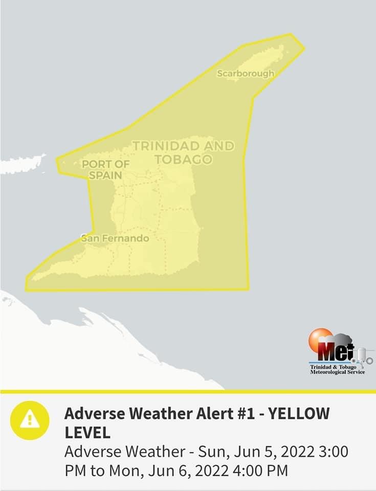 Adverse Weather Alert #1 – YELLOW LEVEL in effect