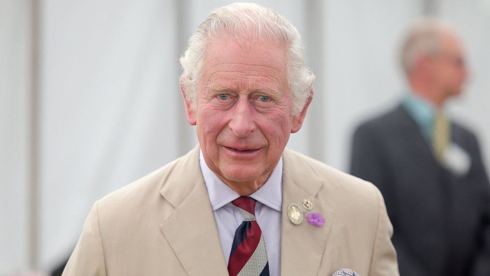 Focus on King Charles III as he gets ready to address the nation
