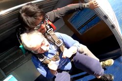Minnesota woman goes skydiving for 91st birthday