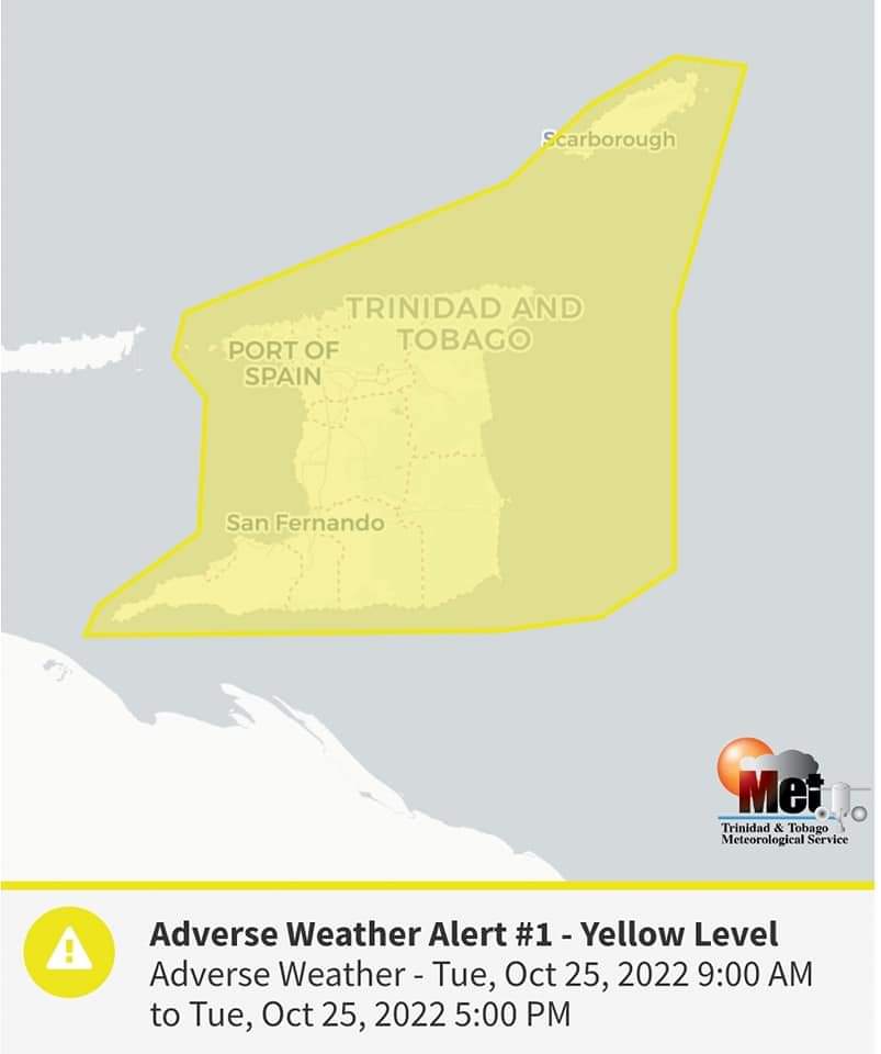 Adverse Weather Alert #1 – Yellow Level in effect